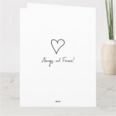 Modern Script Hot Pink Valentijn Custom Photo Kaart (Achterkant)