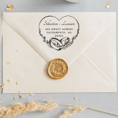 Modern Script Huwelijk Zelfinktende Stempel