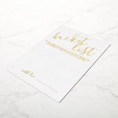 Modern Script Huwelijksemmer Lijst Goud Folie Uitnodiging (Gedraaid)