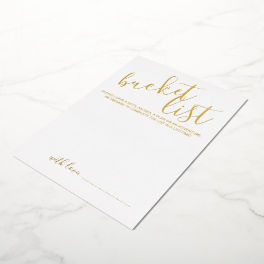 Modern Script Huwelijksemmer Lijst Goud Folie Uitnodiging (Gedraaid)