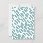 Modern Script Huwelijksfoto RSVP in Blauw Kaartje (Achterkant)