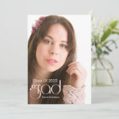 Modern Script I Photo Afstudeerder aangekondigd Kaart (Staand voorkant)