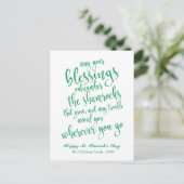 Modern script Ierse zegen St. Patrick's Day Briefkaart (Staand voorkant)