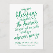 Modern script Ierse zegen St. Patrick's Day Briefkaart (Voorkant)