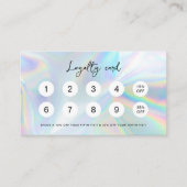 Modern Script Iridescent Business Klant Klantenkaartje (Voorkant)