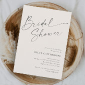 Modern Script Ivory Boho Vrijgezellenfeest Kaart