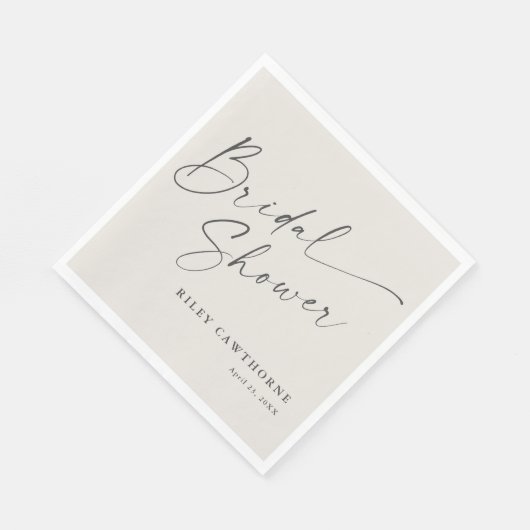 Modern Script Ivory Boho Vrijgezellenfeest Servet (Hoek)