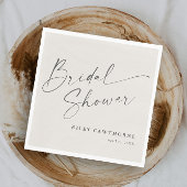 Modern Script Ivory Boho Vrijgezellenfeest Servet
