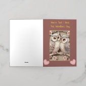 Modern script "Je bent 'uil' die ik nodig heb Folie Wenskaart (Buiten Laag)