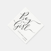 Modern Script Jongen of Meisje Geslacht Onthullen Servet (Hoek)