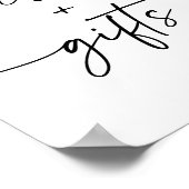 Modern Script Kaarten en geschenken Baby shower Si Poster (Hoek)