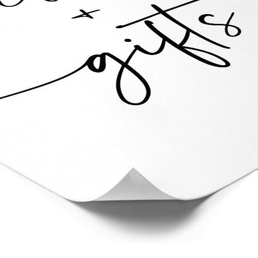 Modern Script Kaarten en geschenken Baby shower Si Poster (Hoek)