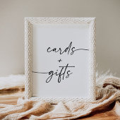 Modern Script Kaarten en geschenken Baby shower Si Poster