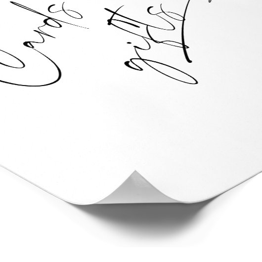 Modern Script Kaarten en geschenken Vrijgezellenfe Poster (Hoek)