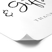 Modern Script Kaarten & Geschenken bruiloft Poster (Hoek)