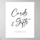 Modern Script Kaarten & Geschenken bruiloft Poster (Voorkant)