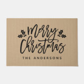 Modern script kerst aangepast deurmat (Voorkant)