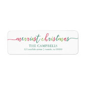 Modern script "Kerst van de Kerst" Etiket (Voorkant)