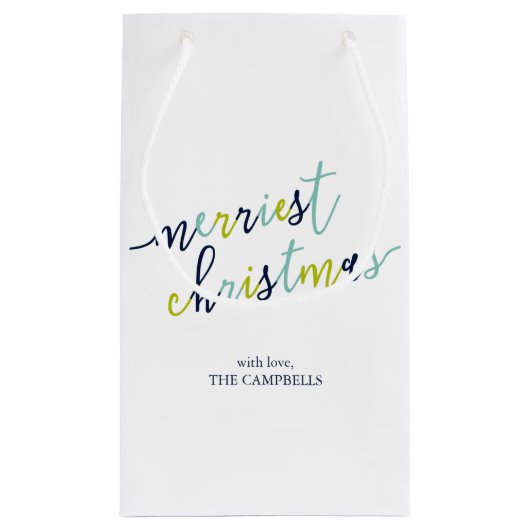 Modern script "Kerst van de Kerst" Klein Cadeauzakje (Achterkant)