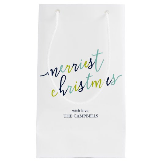 Modern script "Kerst van de Kerst" Klein Cadeauzakje (Voorkant)