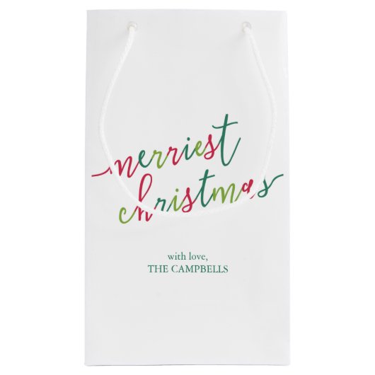 Modern script "Kerst van de Kerst" Klein Cadeauzakje (Achterkant)