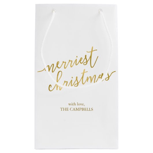 Modern script "Kerst van de Kerst" Klein Cadeauzakje (Achterkant)