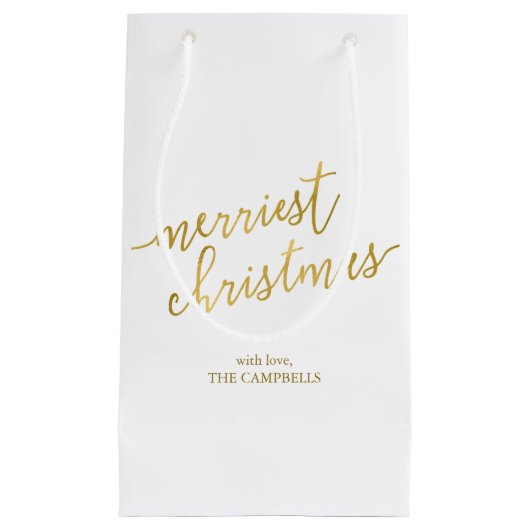 Modern script "Kerst van de Kerst" Klein Cadeauzakje (Voorkant)