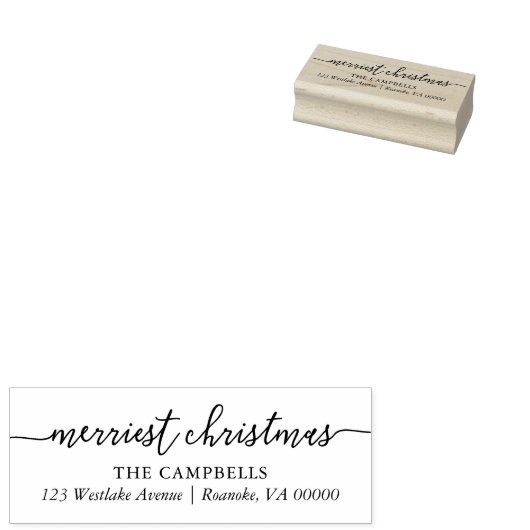 Modern script "Kerst van de Kerst" Rubberstempel (Gestempeld)