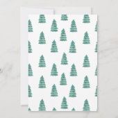 Modern Script Kerstboomfeest Kaart (Achterkant)