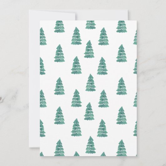 Modern Script Kerstboomfeest Kaart (Achterkant)