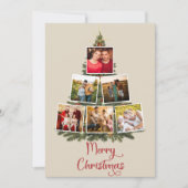 Modern Script Kerstfoto's Familie Vakantie Kaart (Voorkant)