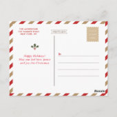Modern script Kerstmis Familie Groet Briefkaart (Achterkant)