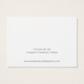 Modern Script Ketting Armband Display Kaart (Achterkant)