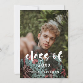 Modern script Klasse van 2025 Foto afstuderen Aankondiging