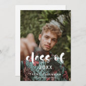 Modern script Klasse van 2025 Foto afstuderen Aankondiging (Voorkant / Achterkant)