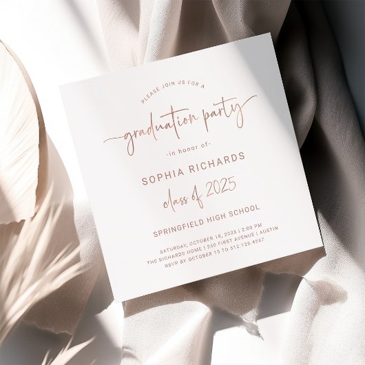 Modern script | Klasse van de 2025 Graduation Part Kaart