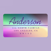 Modern Script Kleurrijk Ombré Retouradres Etiket