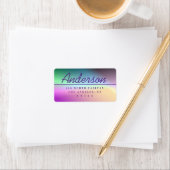 Modern Script Kleurrijk Ombré Retouradres Etiket (Insitu)