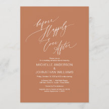 Modern script, koper, bruiloft repetitie diner