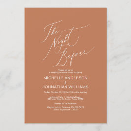 Modern script, koper, bruiloft repetitie diner kaart