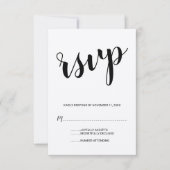Modern Script Kraft Paper Wedding RSVP (Voorkant)