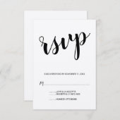 Modern Script Kraft Paper Wedding RSVP (Voorkant / Achterkant)