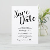 Modern Script Kraft Paper Wedding Save the Date (Staand voorkant)