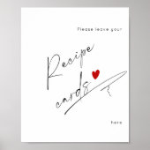 Modern Script laat hier uw receptenkaart achter Poster (Voorkant)