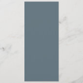 Modern Script Leiste Blau Huwelijksmenu Menu (Achterkant)