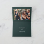 Modern Script Lettering 3 Foto Feestdagen Kaart (Binnen)