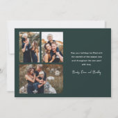 Modern Script Lettering 4 Foto Feestdagenkaart (Achterkant)