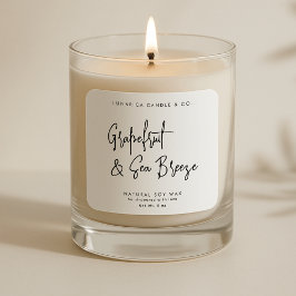 Modern Script-lettertype, kaarsetiketten Vierkante Sticker