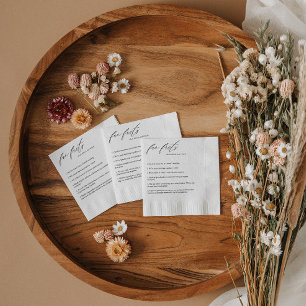 Modern Script Leuke Feiten Bruiloft Servetten