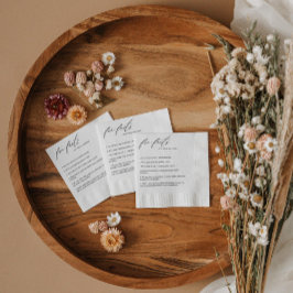 Modern Script Leuke Feiten Bruiloft Servetten